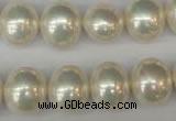 CSB800 15.5 inches 13*15mm oval shell pearl beads wholesale