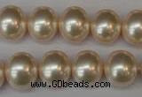 CSB801 15.5 inches 13*15mm oval shell pearl beads wholesale