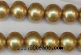 CSB804 15.5 inches 13*15mm oval shell pearl beads wholesale