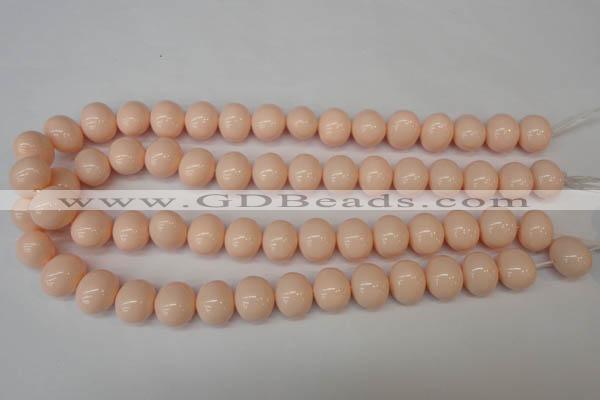 CSB810 15.5 inches 13*15mm oval shell pearl beads wholesale