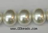 CSB826 15.5 inches 16*19mm oval shell pearl beads wholesale