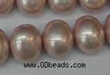 CSB829 15.5 inches 16*19mm oval shell pearl beads wholesale