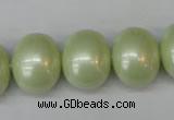 CSB831 15.5 inches 16*19mm oval shell pearl beads wholesale