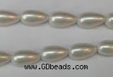 CSB855 15.5 inches 8*14mm teardrop shell pearl beads wholesale