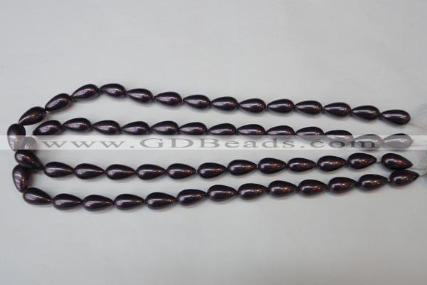 CSB856 15.5 inches 8*14mm teardrop shell pearl beads wholesale