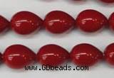 CSB869 15.5 inches 12*16mm teardrop shell pearl beads wholesale