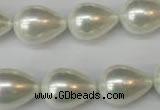 CSB871 15.5 inches 13*18mm teardrop shell pearl beads wholesale