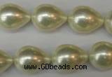 CSB873 15.5 inches 14*19mm teardrop shell pearl beads wholesale