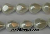 CSB890 15.5 inches 12*14mm teardrop shell pearl beads wholesale