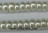 CSB900 15.5 inches 6*12mm rondelle shell pearl beads wholesale