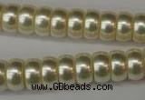 CSB901 15.5 inches 6*12mm rondelle shell pearl beads wholesale