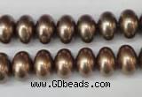 CSB905 15.5 inches 8*12mm rondelle shell pearl beads wholesale