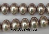 CSB908 15.5 inches 10*14mm rondelle shell pearl beads wholesale