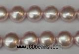 CSB941 15.5 inches 12mm flat round shell pearl beads wholesale