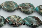 CSE12 15.5 inches 18*25mm flat teardrop natural sea sediment jasper beads