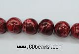 CSE163 15.5 inches 12mm round dyed natural sea sediment jasper beads