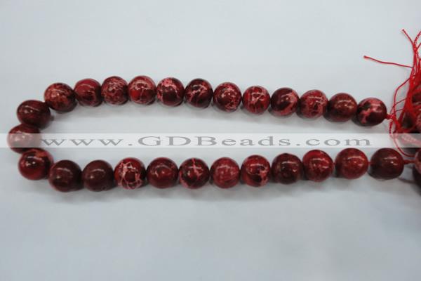 CSE163 15.5 inches 12mm round dyed natural sea sediment jasper beads