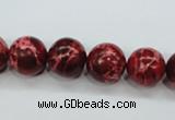 CSE165 15.5 inches 16mm round dyed natural sea sediment jasper beads