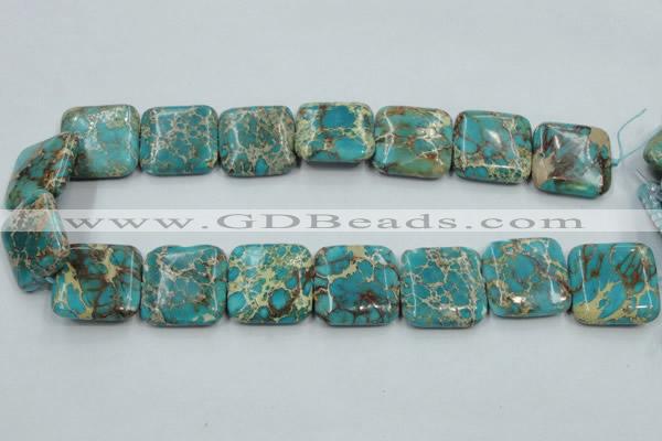 CSE18 15.5 inches 25*25mm square natural sea sediment jasper beads