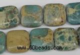 CSE5026 15.5 inches 16*16mm square natural sea sediment jasper beads