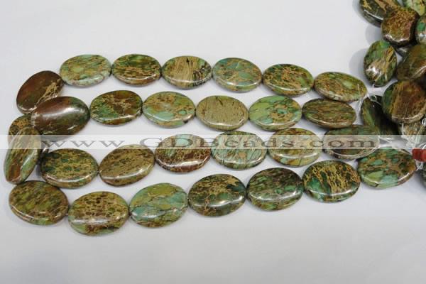 CSE5043 15.5 inches 22*30mm oval natural sea sediment jasper beads