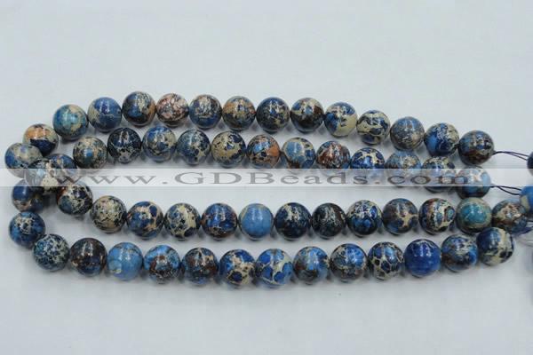 CSE51 15.5 inches 14mm round dyed natural sea sediment jasper beads