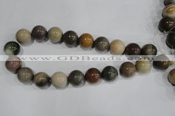 CSE5207 15.5 inches 18mm round sea sediment jasper beads wholesale