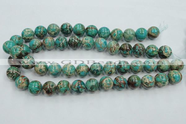 CSE77 15.5 inches 14mm round dyed natural sea sediment jasper beads