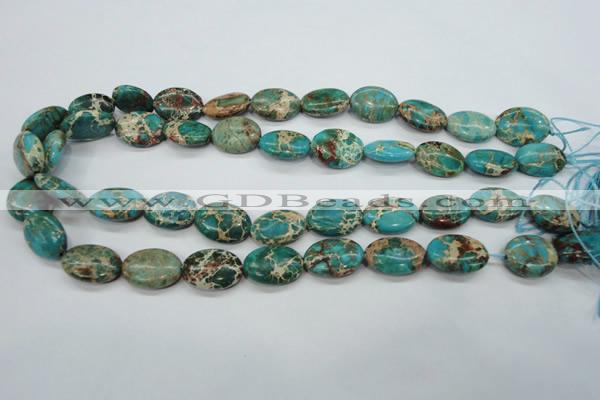 CSE98 15.5 inches 13*18mm oval dyed natural sea sediment jasper beads