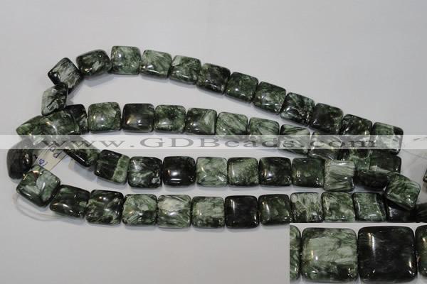 CSH104 15.5 inches 16*16mm square natural seraphinite gemstone beads