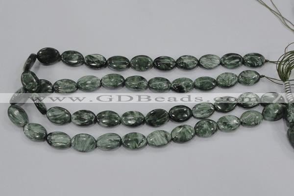 CSH50 15.5 inches 15*20mm oval natural seraphinite gemstone beads