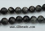 CSI01 15.5 inches 8mm round silver scale stone beads wholesale