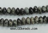 CSI04 15.5 inches 4*8mm rondelle silver scale stone beads wholesale