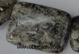 CSI50 15.5 inches 30*40mm rectangle silver scale stone beads wholesale