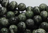 CSJ04 15.5 inches 10mm round green silver line jasper beads wholesale