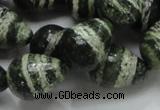 CSJ23 15.5 inches 15*20mm teardrop green silver line jasper beads