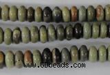 CSL108 15.5 inches 4*8mm rondelle silver leaf jasper beads wholesale