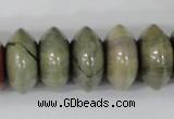 CSL110 15.5 inches 10*20mm rondelle silver leaf jasper beads wholesale