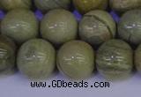 CSL205 15.5 inches 14mm round silver leaf jasper beads wholesale