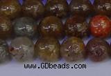 CSL223 15.5 inches 10mm round gold leaf jasper beads wholesale