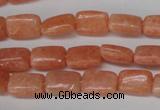 CSM18 15.5 inches 8*12mm rectangle salmon stone beads wholesale