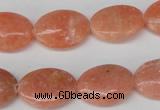 CSM35 15.5 inches 13*18mm oval salmon stone beads wholesale