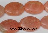 CSM37 15.5 inches 18*24mm oval salmon stone beads wholesale