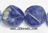 CSO03 15.5 inches 15mm faceted coin A grade sodalite beads