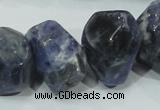 CSO104 15.5 inches 18*25mm faceted nugget sodalite gemstone beads