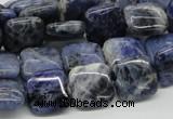 CSO44 15.5 inches 14*14mm square sodalite gemstone beads wholesale