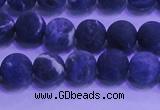 CSO454 15.5 inches 6mm round matte sodalite gemstone beads