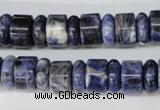 CSO50 15.5 inches 4*12mm & 8*12mm rondelle sodalite gemstone beads