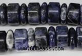 CSO51 15.5 inches 5*16mm & 9*16mm rondelle sodalite gemstone beads