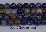 CSO510 15.5 inches 4mm round orange sodalite beads wholesale